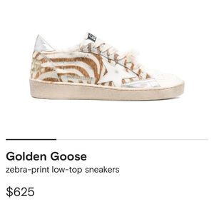 Golden goose tan zebra print pony hair ball star. Size 36. Excellent condition